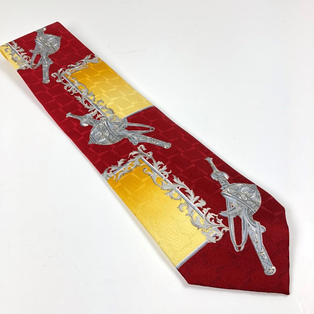 Angelino Italy Men's Silk Neck Tie Knight's Armor